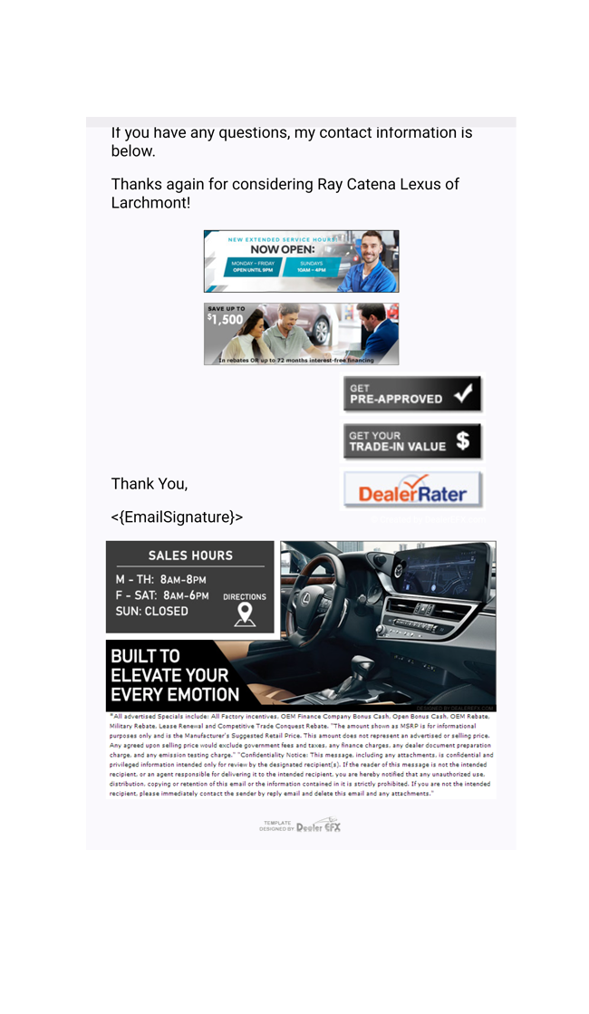 Dealer EFX message continuation